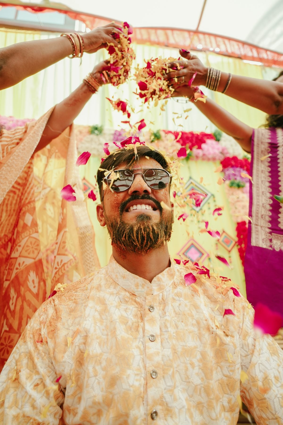 Mandap flower ceremony