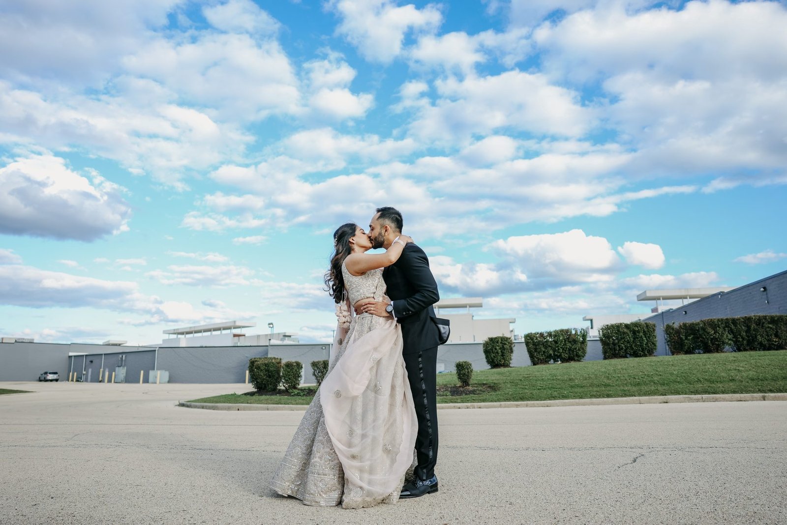 Skyline wedding portrait